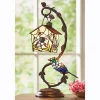 Stained Glass Birdhouse Lamp