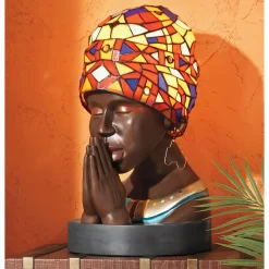 Stained Glass Headwrap Table Lamp