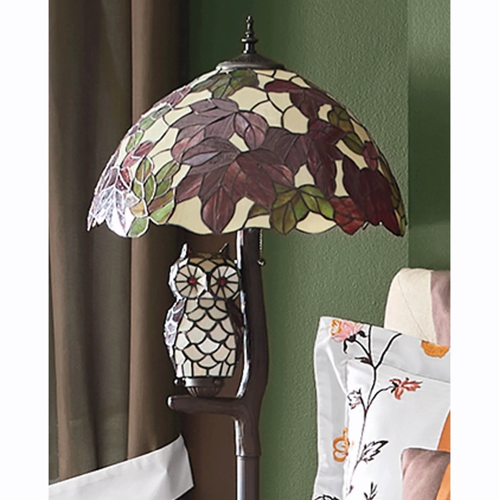 Stained Glass Owl Floor Lamp