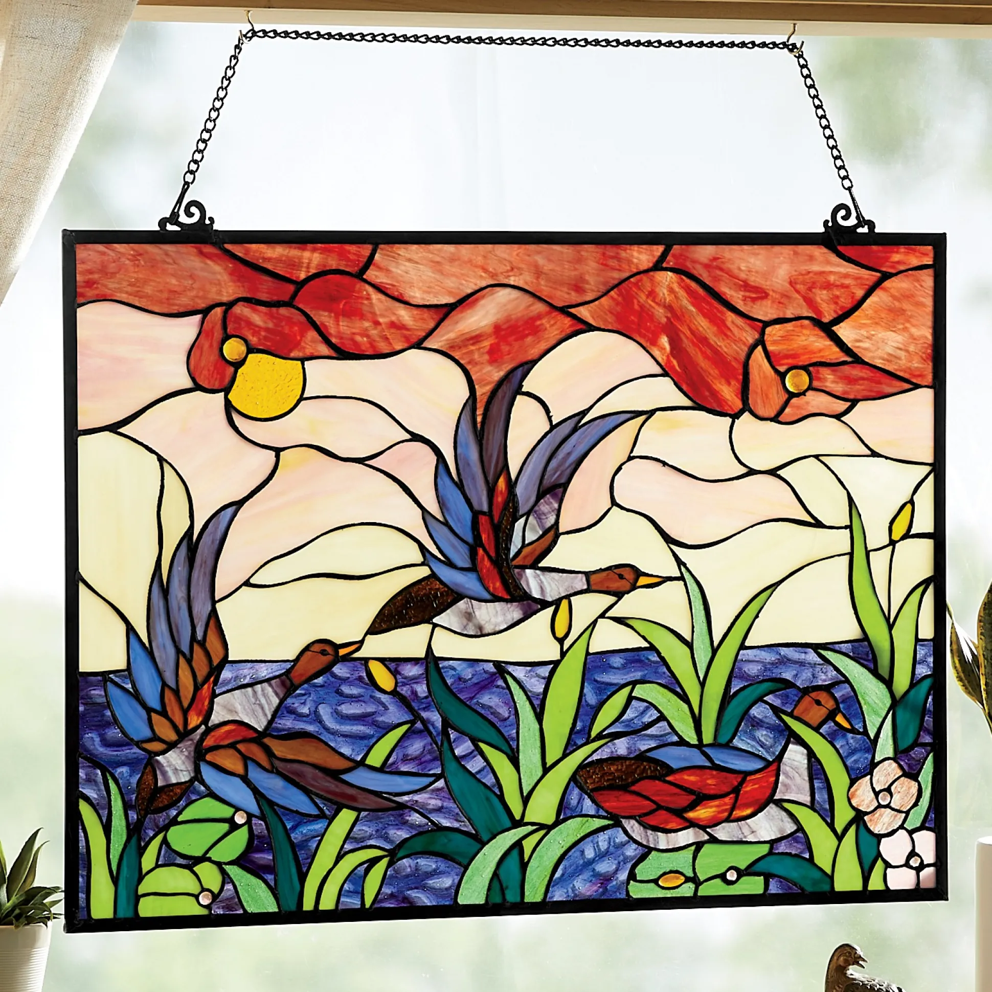 Stained Glass Take Flight Wall Art