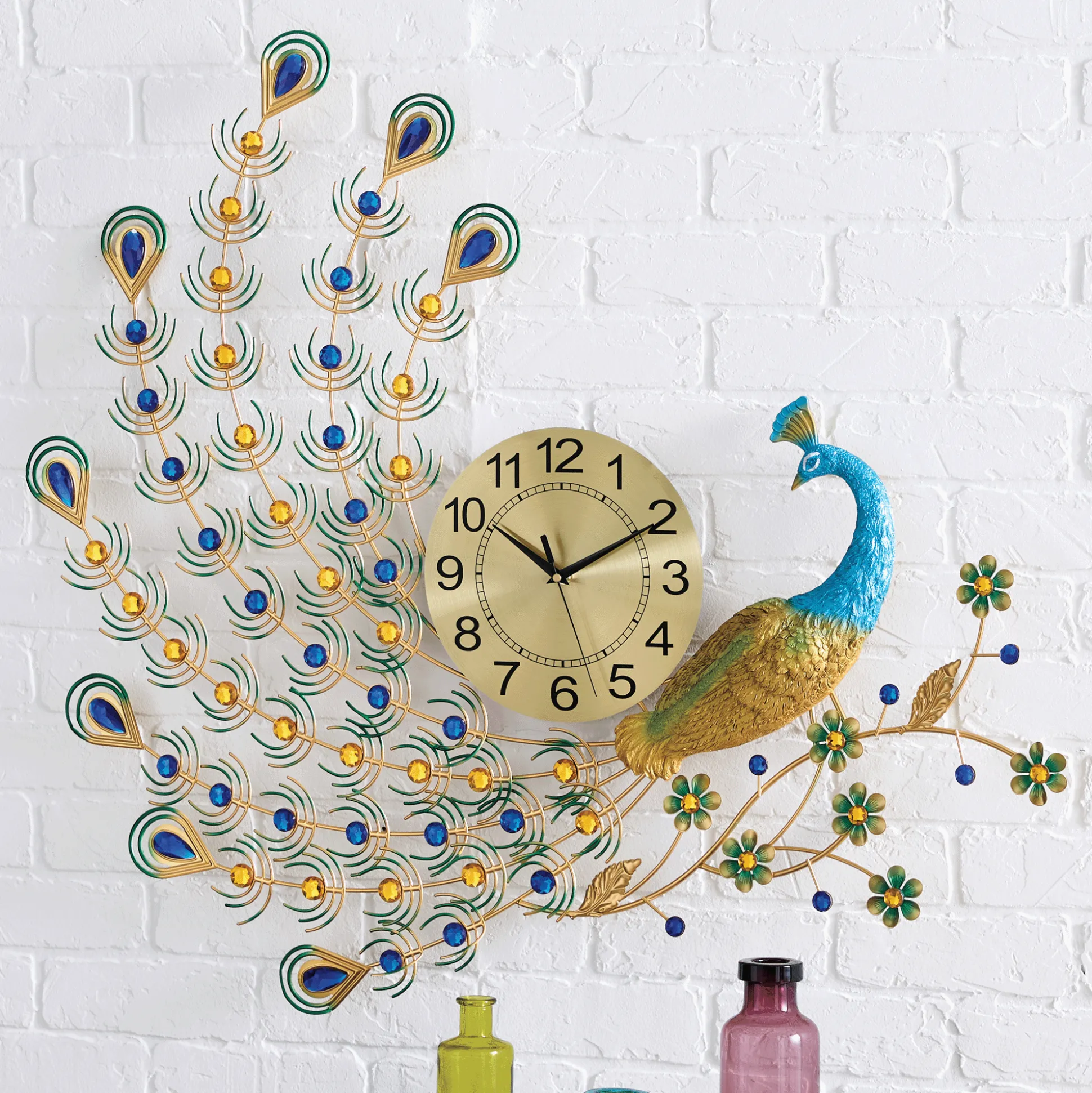 Statement Peacock Clock