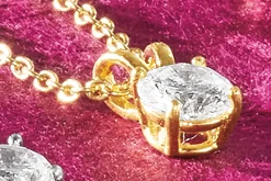 Sterling Lab-Created Diamond Round Solitaire Pendant