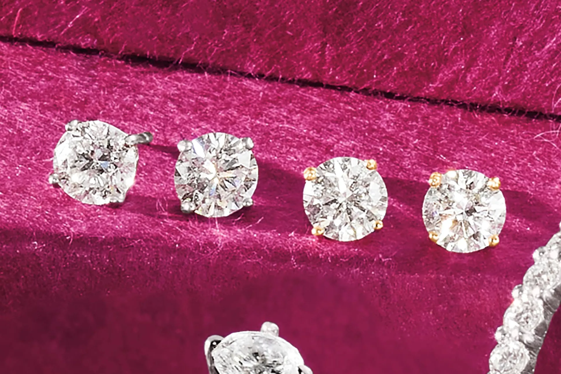 Sterling Lab-Created Diamond Round Solitaire Post Earrings