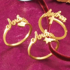 Sterling Name & Symbol Bypass Ring