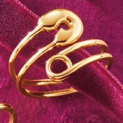 Sterling Safety-Pin Ring