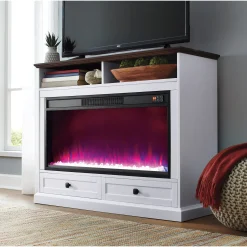 Storage Fireplace with Drawers