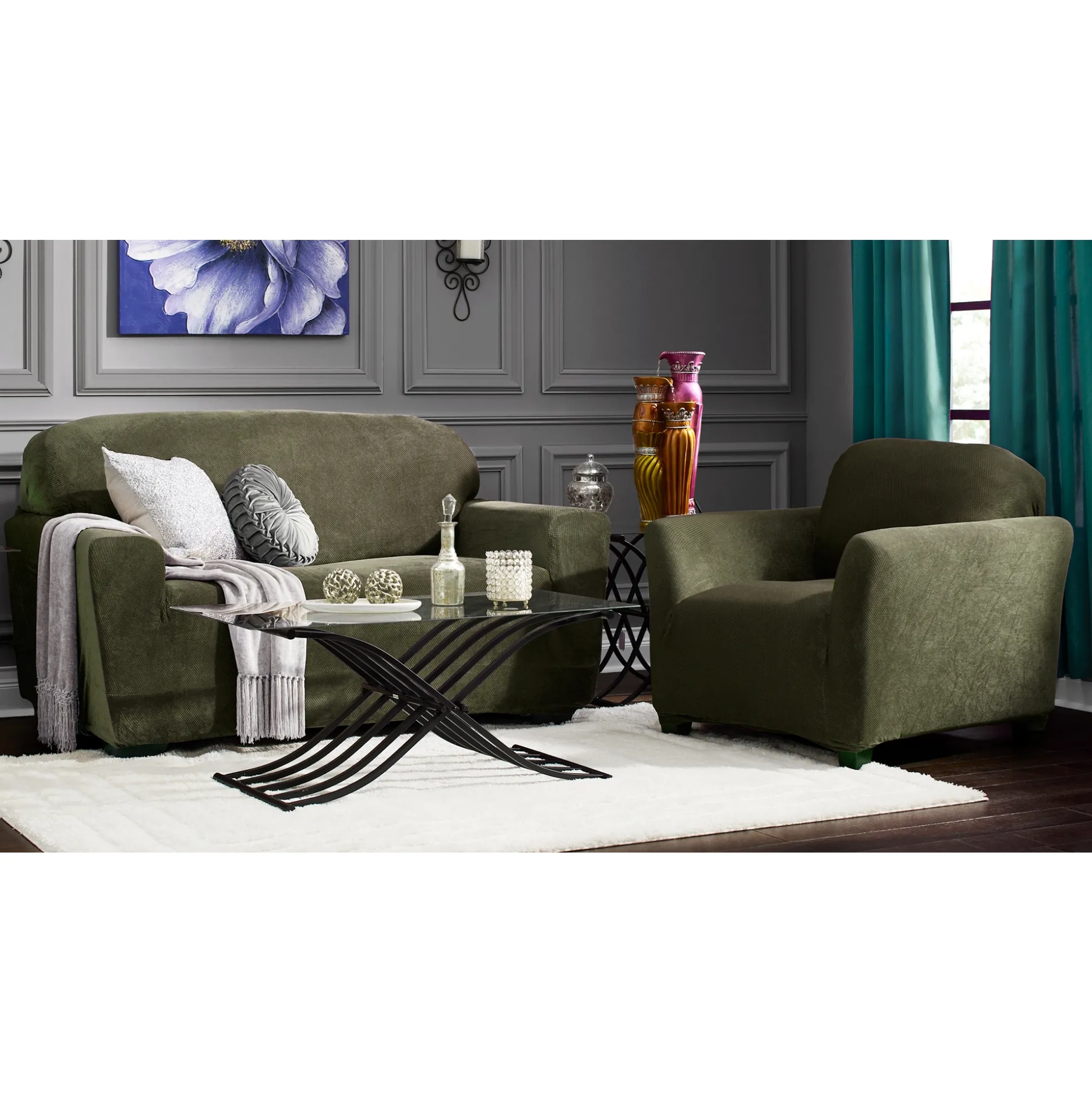 Stretch Pique Slipcover