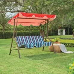 Striped Lawn Swing
