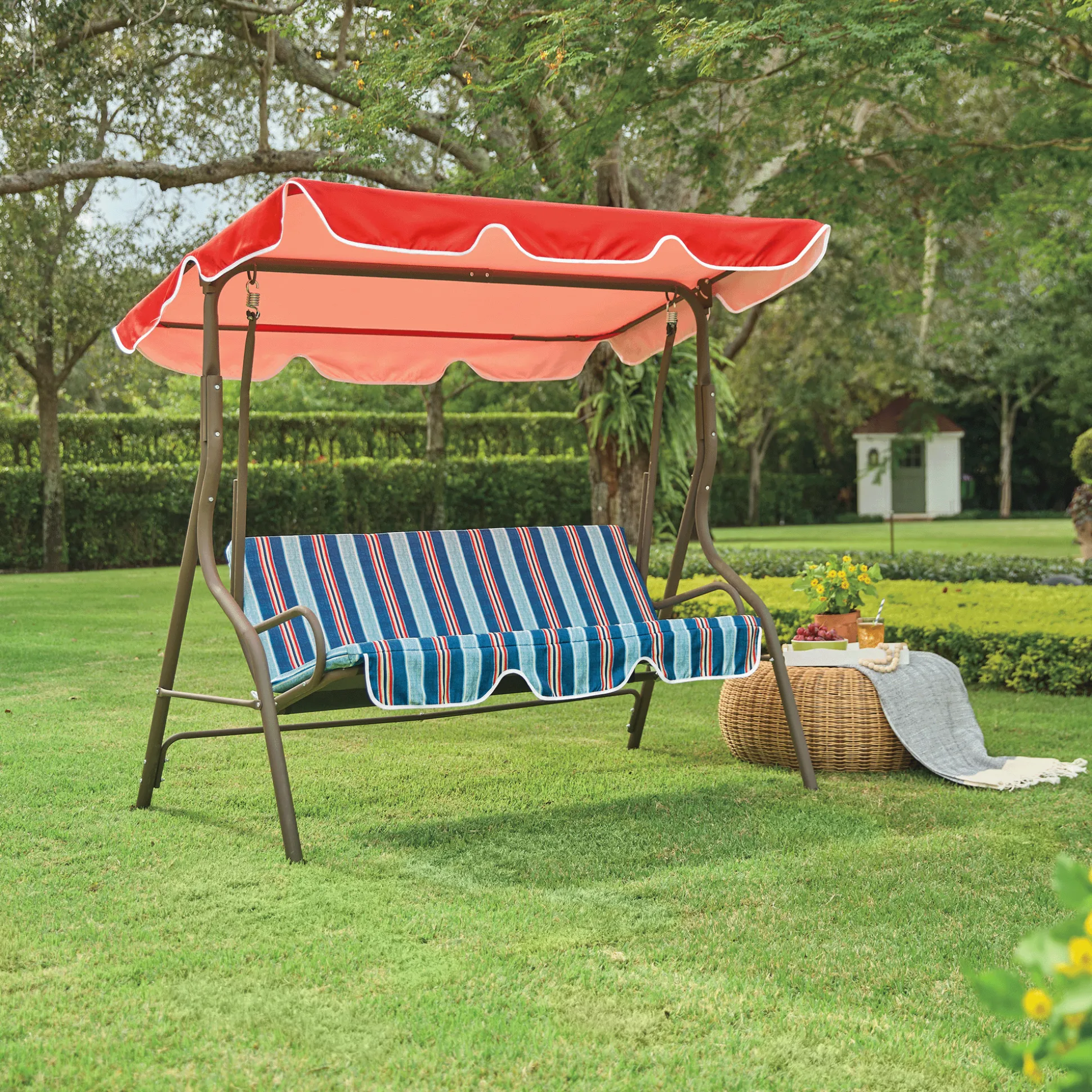 Striped Lawn Swing