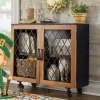 Stroud Mixed-Material Rolling Cabinet