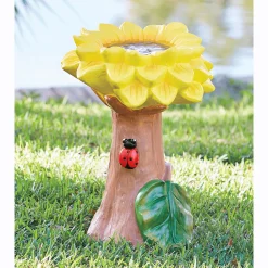 Sunflower Birdbath