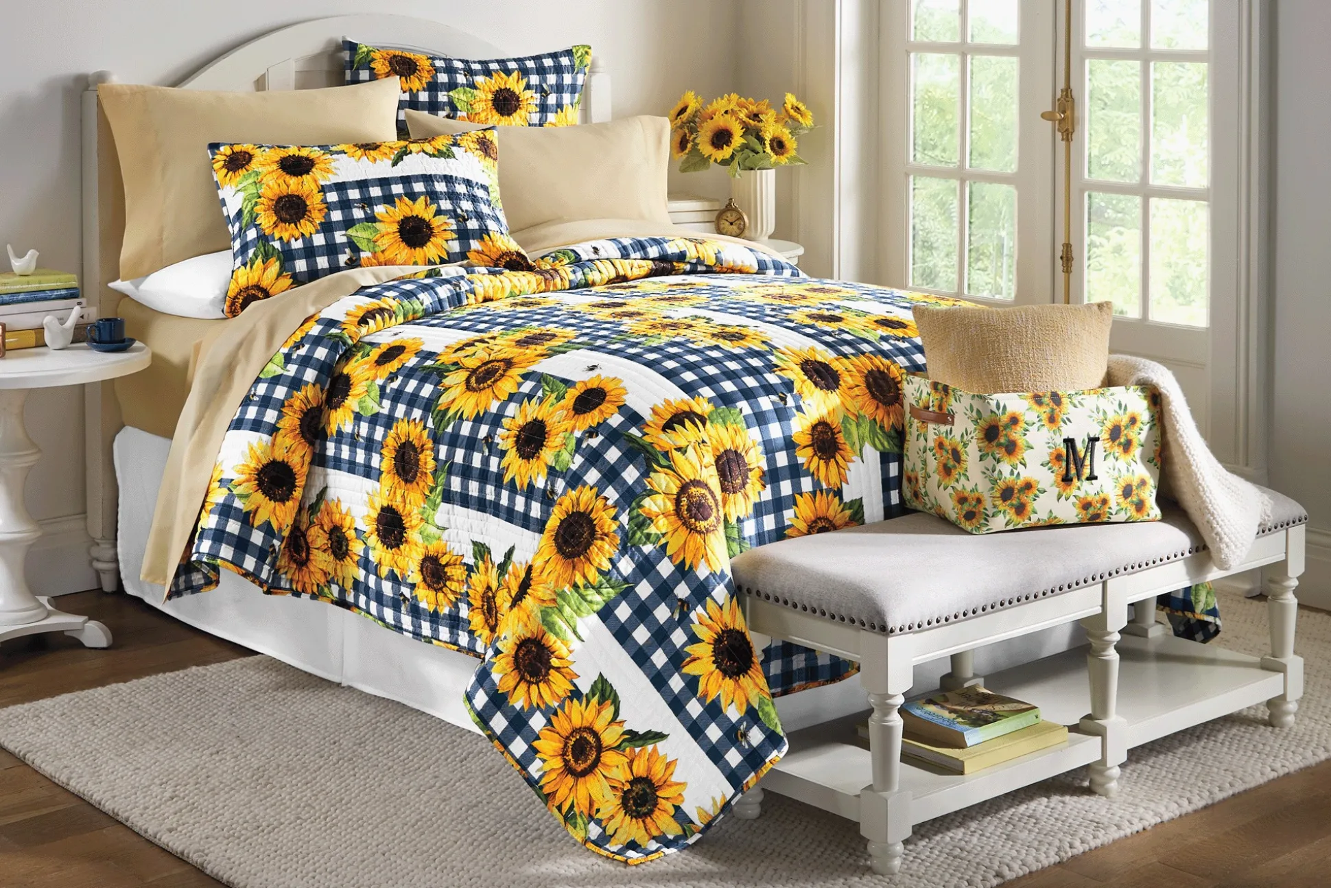 Sunflower 3-Piece Quilt Set