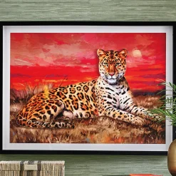 Sunset Leopard Wall Art