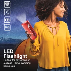 Supersonic Portable Speaker with Flashlight