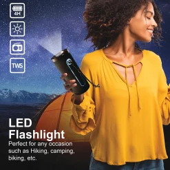 Supersonic Portable Speaker with Flashlight