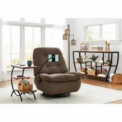 Swivel Rocker Recliner with Phone Holder
