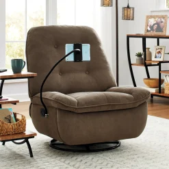 Swivel Rocker Recliner with Phone Holder