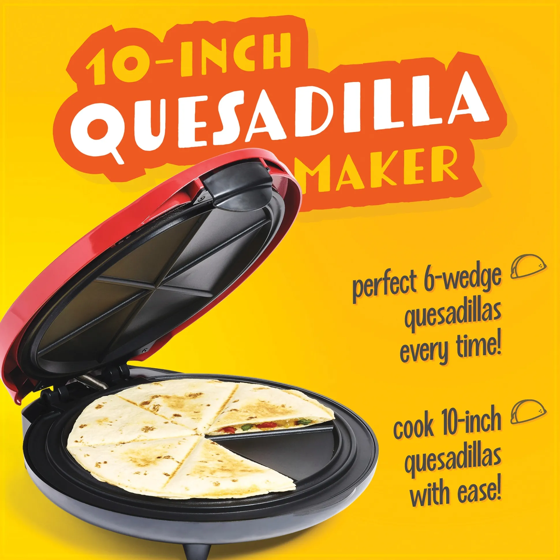 Taco Tuesday 10" Electric Quesadilla Maker