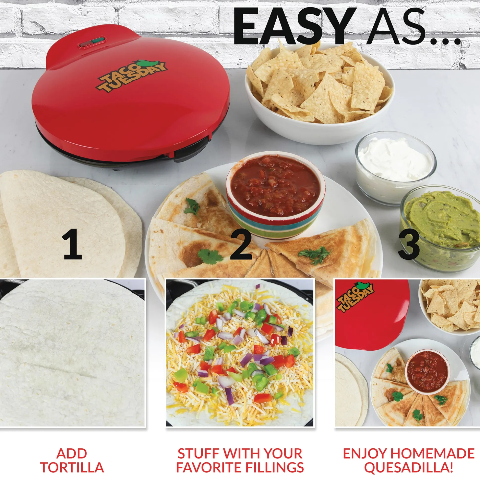 Taco Tuesday 10" Electric Quesadilla Maker