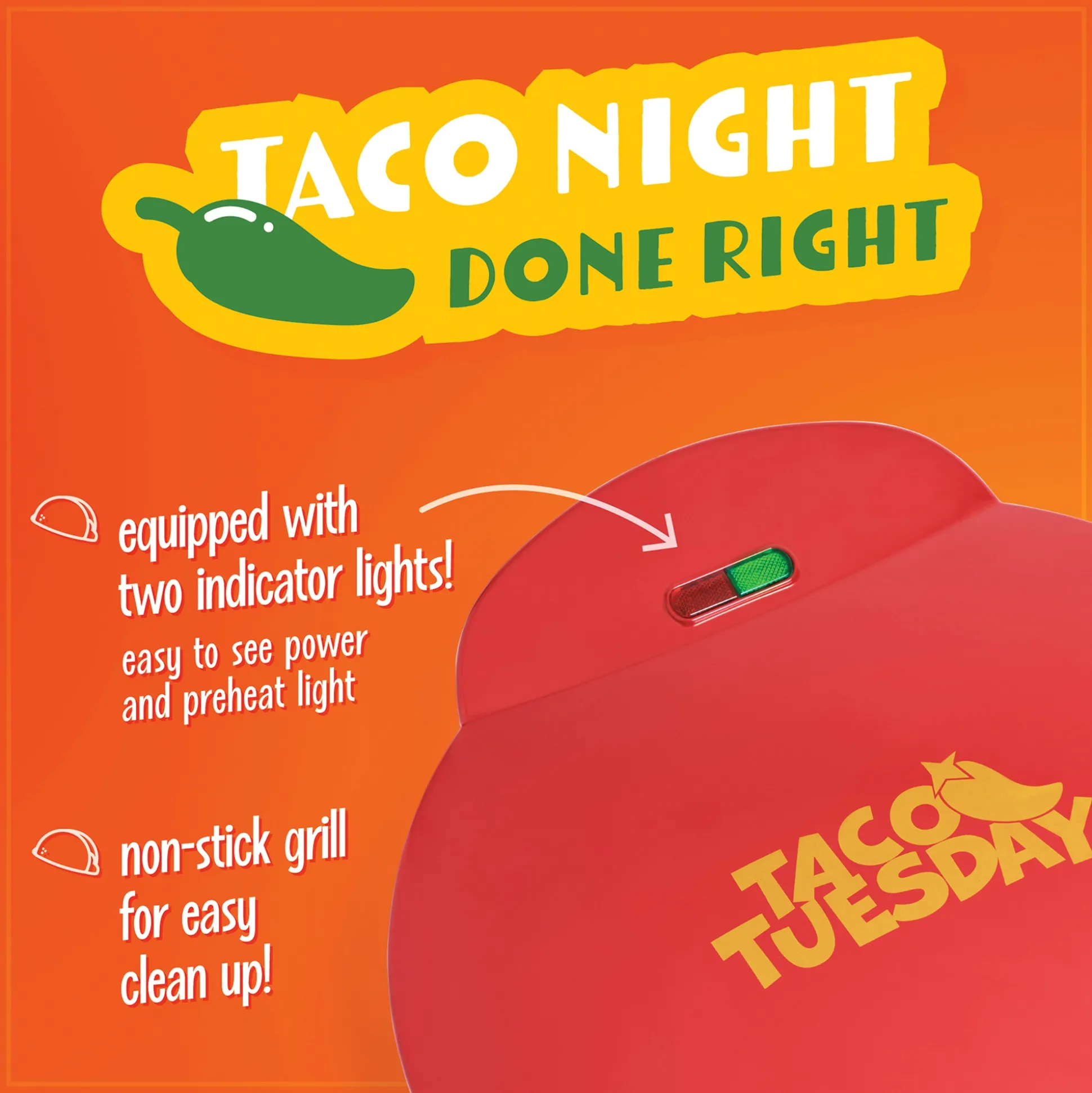 Taco Tuesday 10" Electric Quesadilla Maker