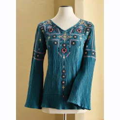 Tanya Embroidered Woven Top