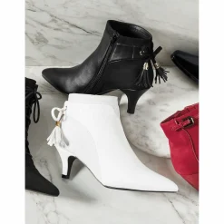 Tassel Trim Bootie for Women with 2.5" Heel and Memory Foam