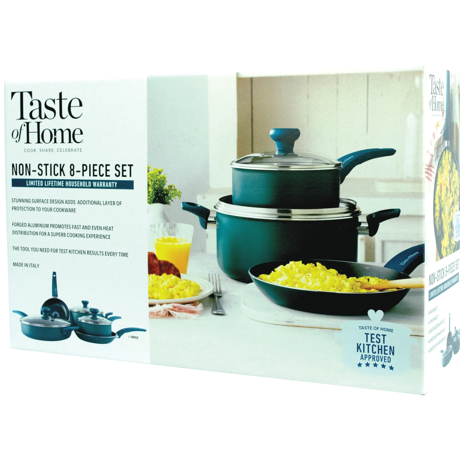 Taste of Home 8-Piece Nonstick Aluminum Cookware Set