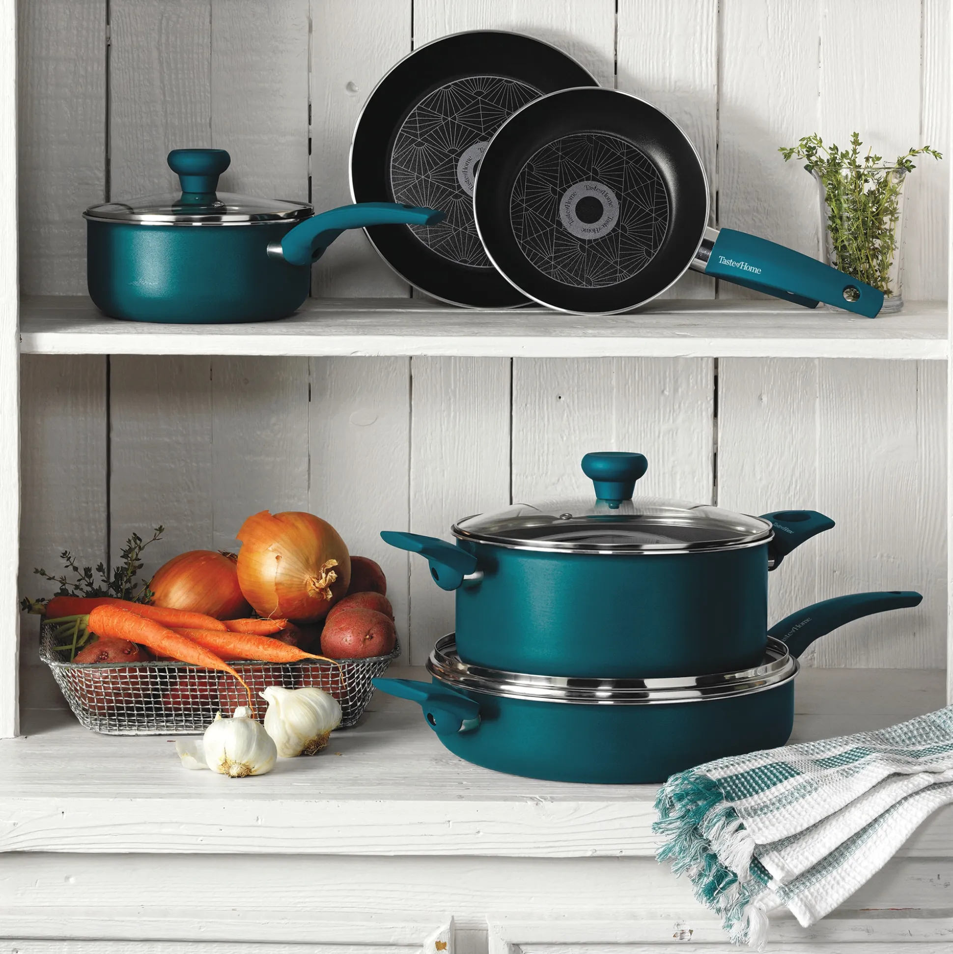 Taste of Home 8-Piece Nonstick Aluminum Cookware Set