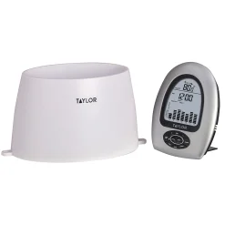 Taylor Wireless Rain Gauge with Thermometer