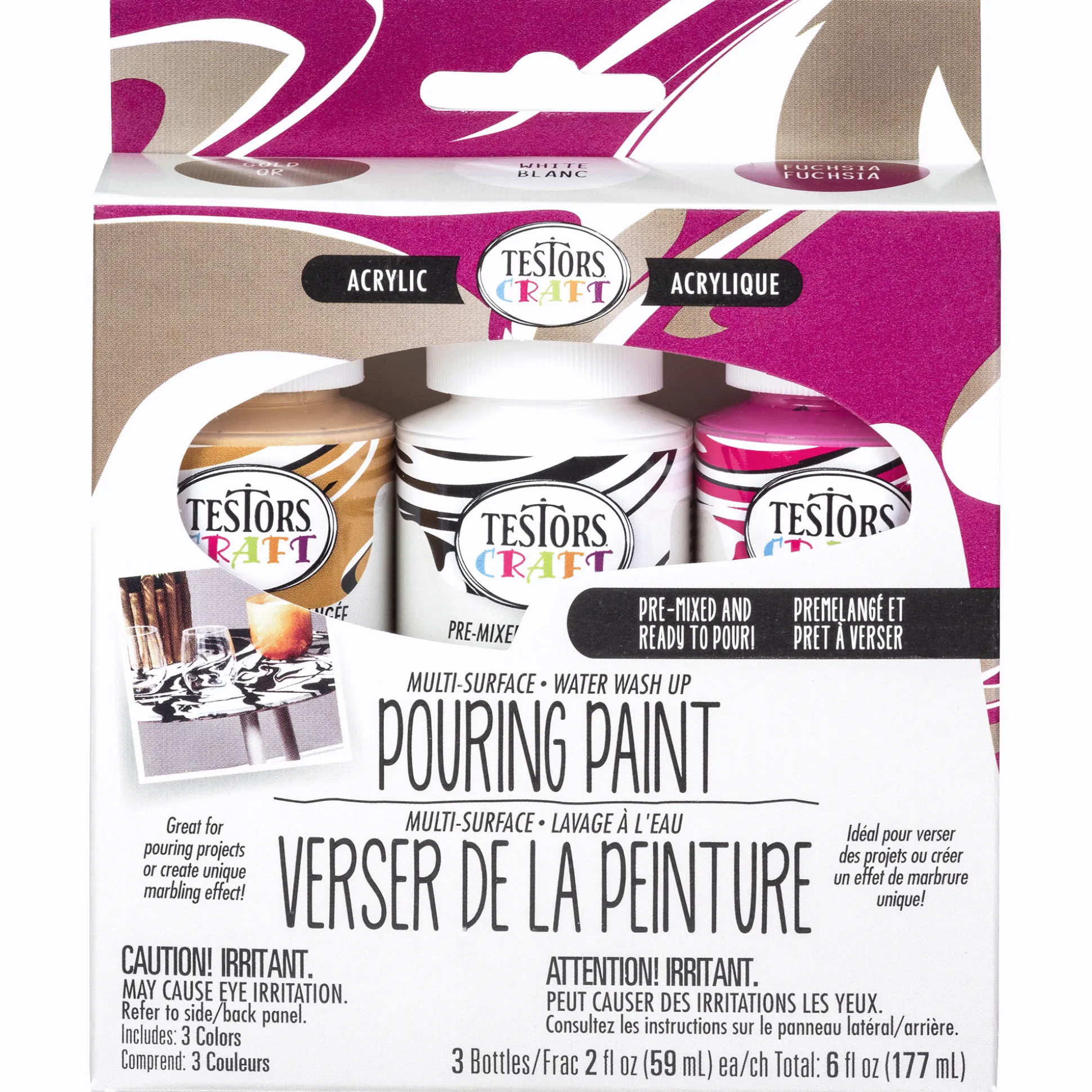 Testor 3-Piece Craft Pouring Paint Set