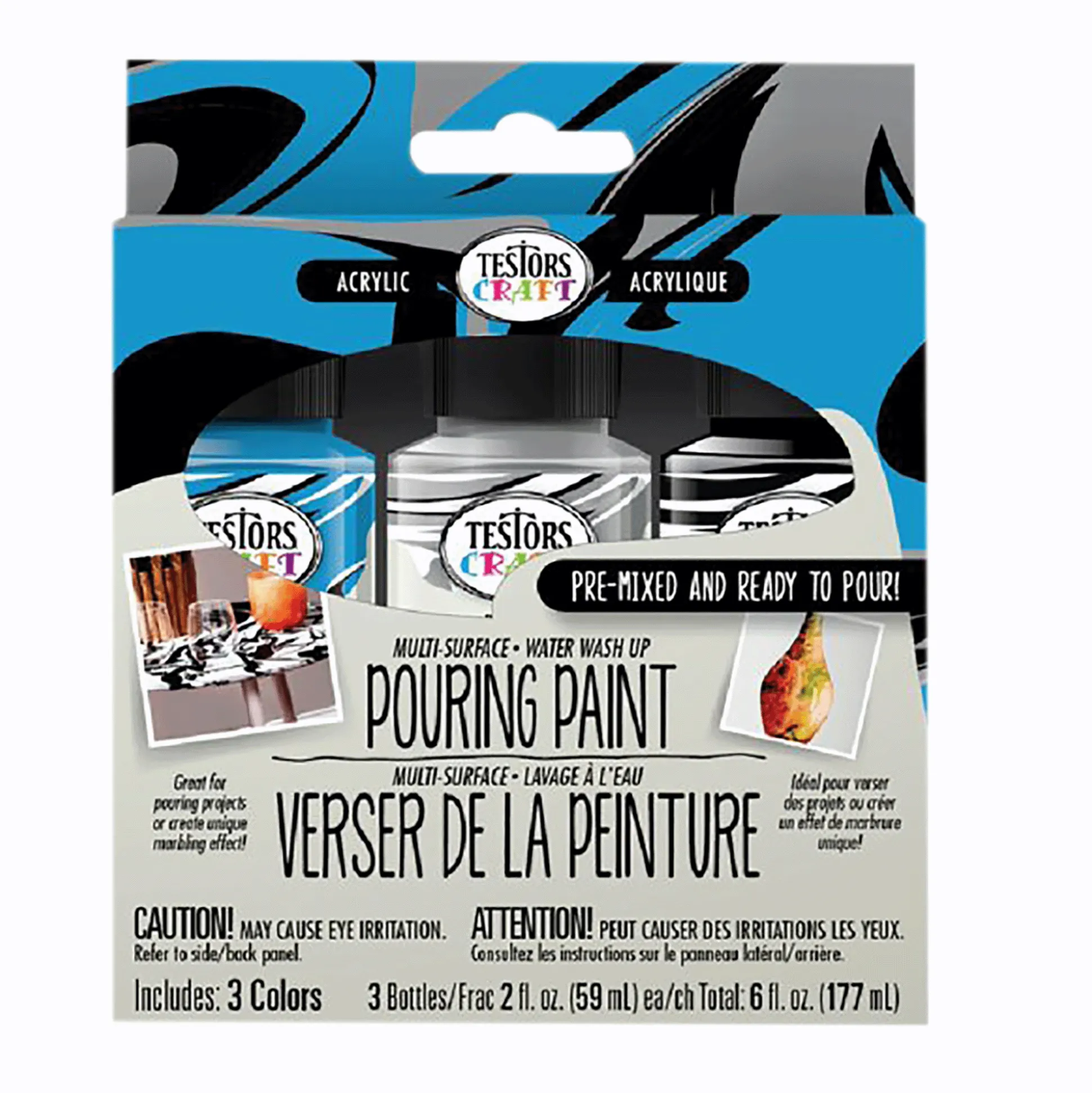 Testor 3-Piece Craft Pouring Paint Set