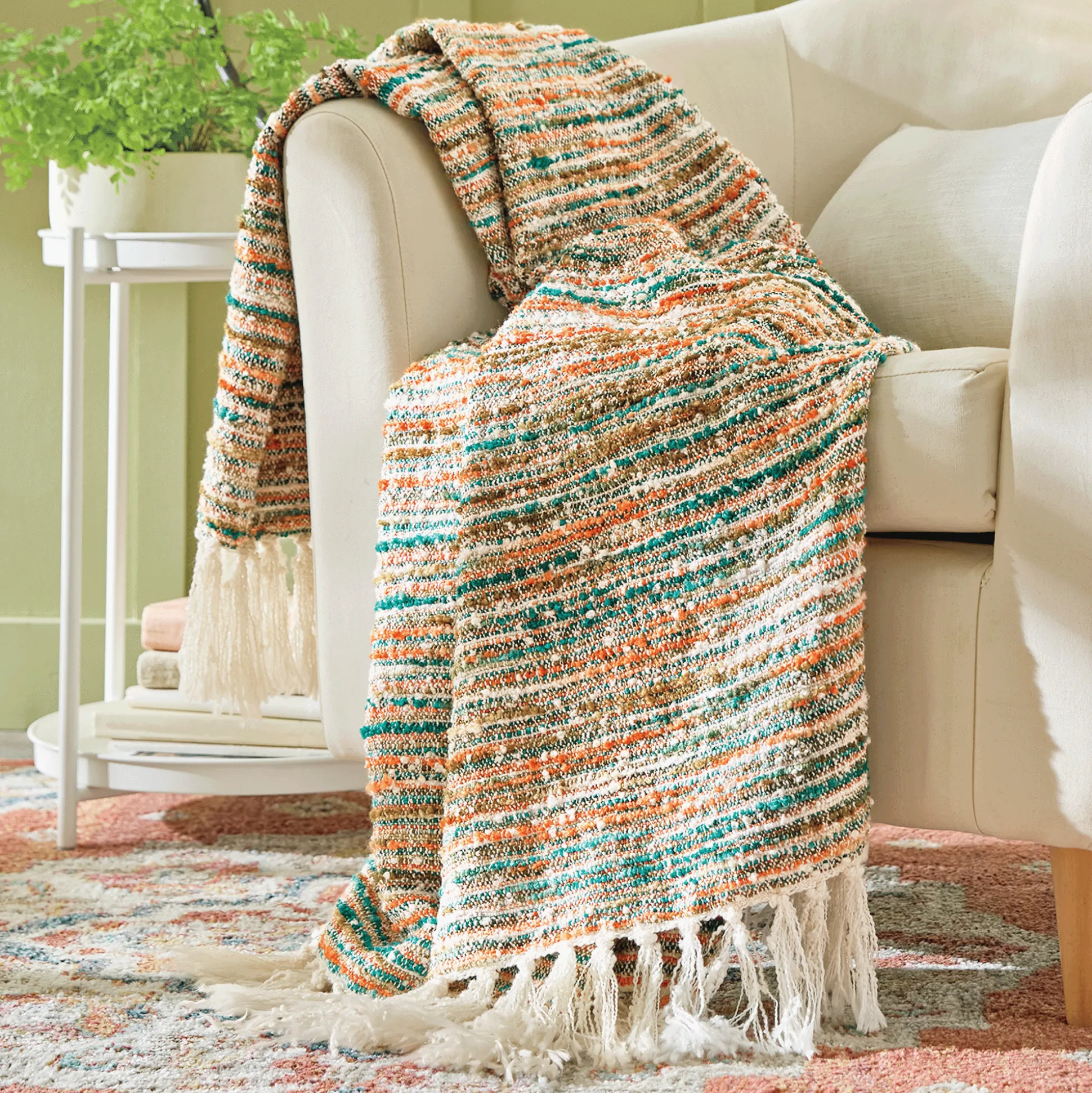 Textured Marled Throw