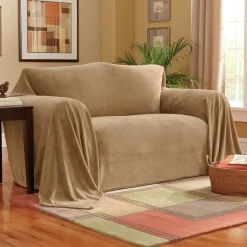 Textured Plush Furniture Throw