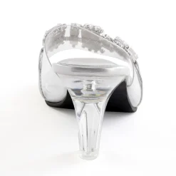 The Classique Vinyl Rhinestone Slide for Women with a Clear 2.5