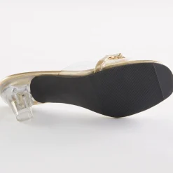 The Classique Vinyl Rhinestone Slide for Women with a Clear 2.5