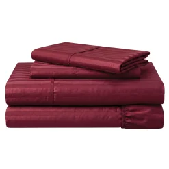 400-Thread Count Egyptian Cotton Sateen Stripe Sheet Set
