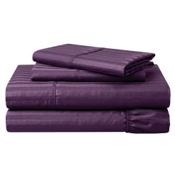 400-Thread Count Egyptian Cotton Sateen Stripe Sheet Set