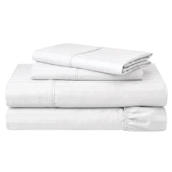 400-Thread Count Egyptian Cotton Sateen Stripe Sheet Set