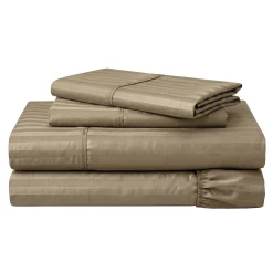 400-Thread Count Egyptian Cotton Sateen Stripe Sheet Set