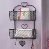 Tiered Wall Basket with Hearts