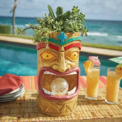 Tiki Solar Light Planter