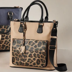 Tori II Tote with Leopard-Print Patch Pocket