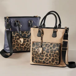Tori II Tote with Leopard-Print Patch Pocket