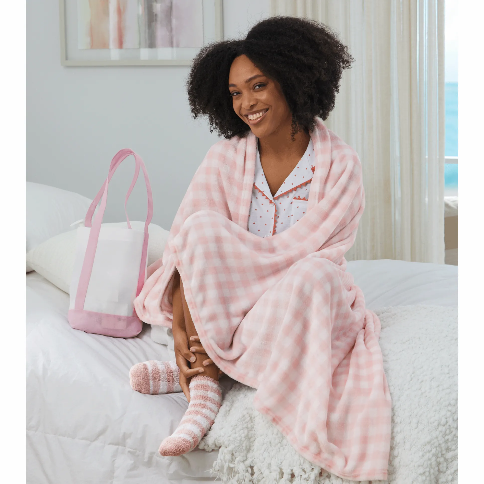 Tote, Throw & Socks Gift Set