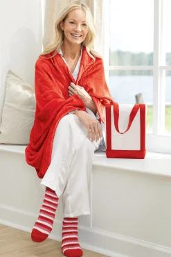 Tote, Throw & Socks Gift Set