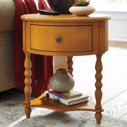 Traditional End Table with Power