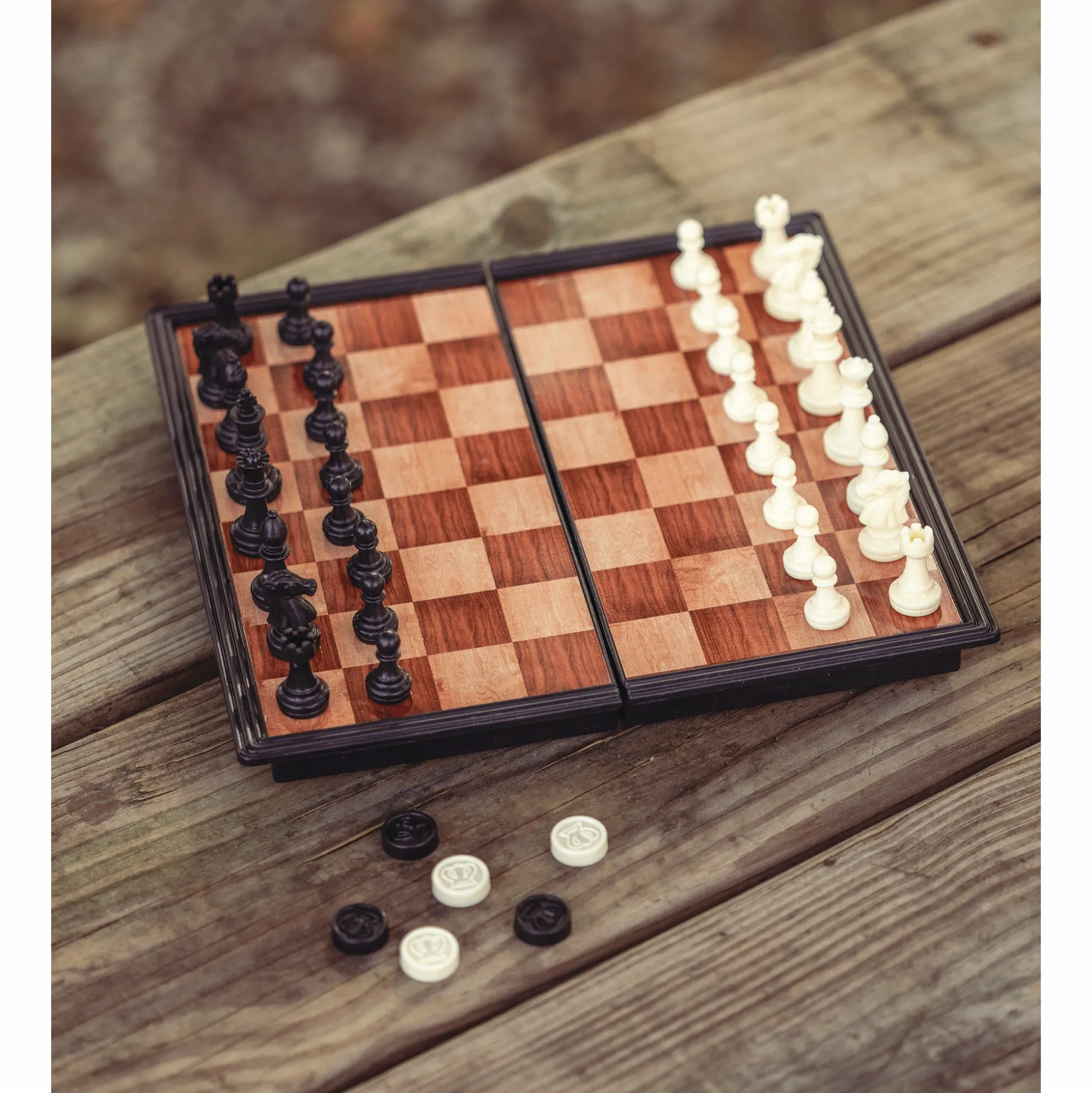 Travel Chess & Checkers Set
