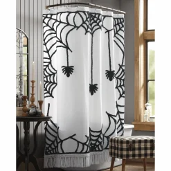 Tufted Chenille Halloween Shower Curtain