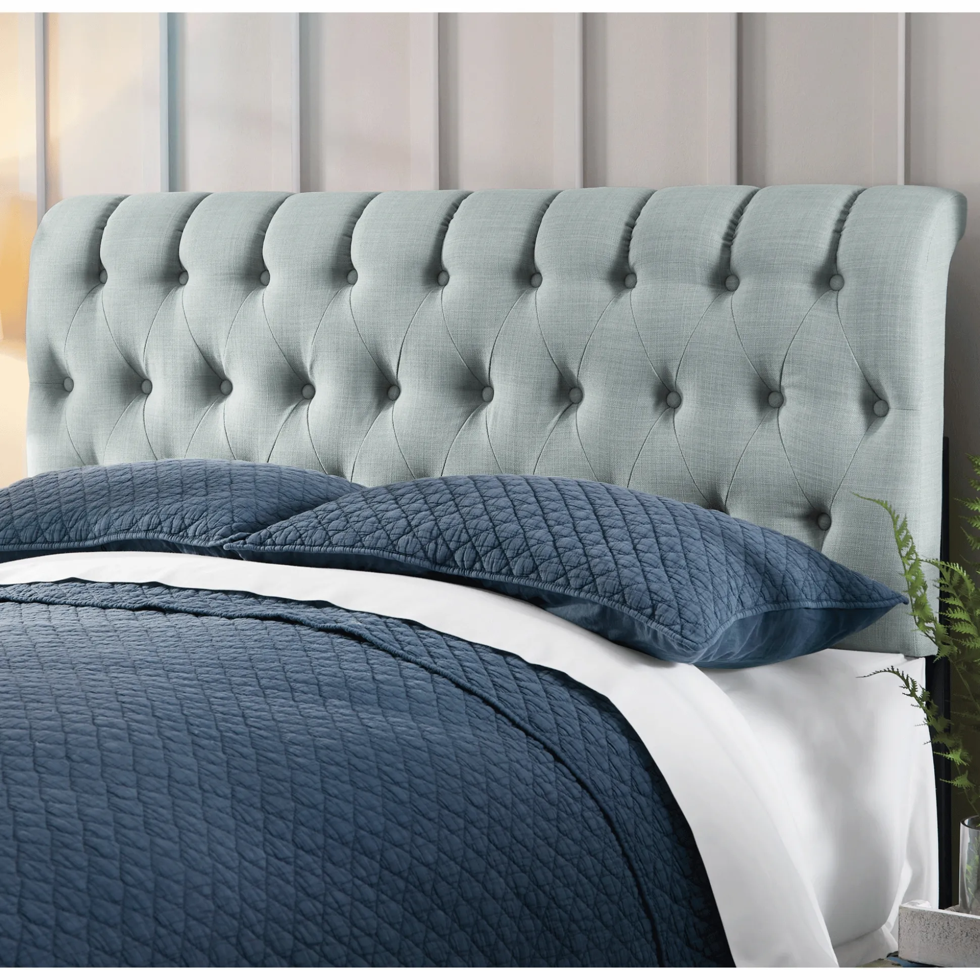 Tufted Linen Headboard