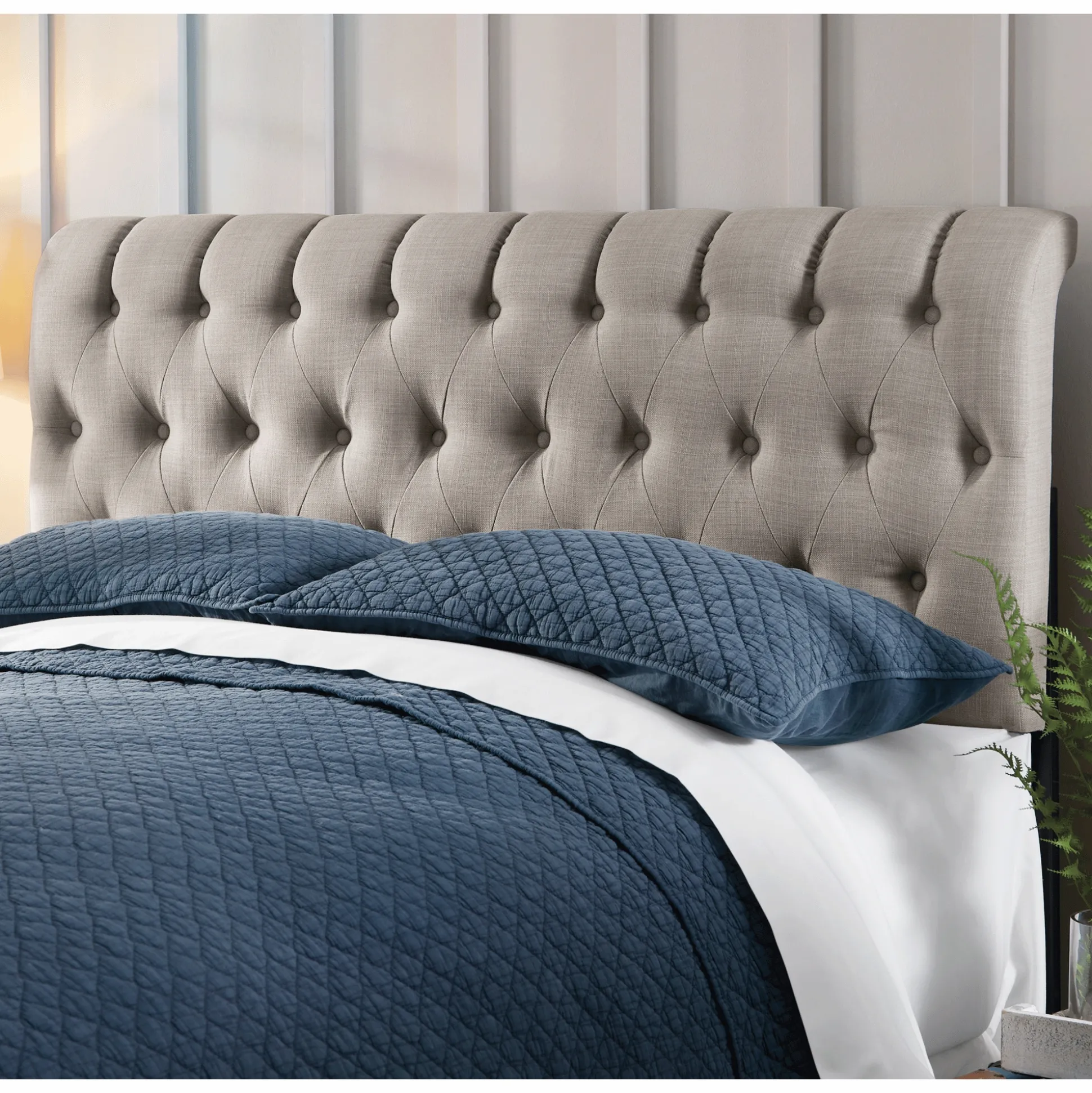 Tufted Linen Headboard